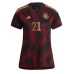 Camisa de Futebol Alemanha Ilkay Gundogan #21 Equipamento Secundário Mulheres Mundo 2022 Manga Curta
